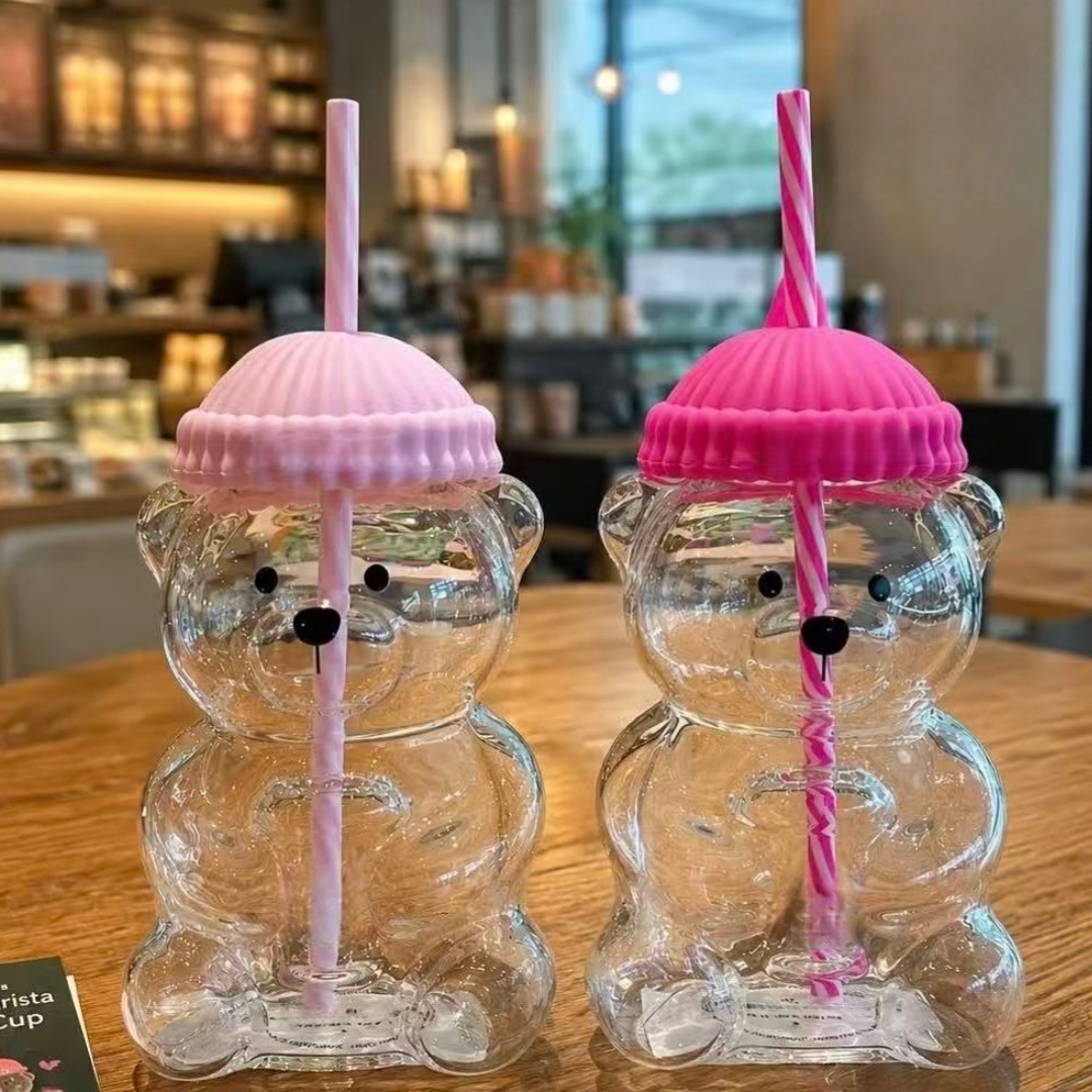Bk Bear Shaped Glass Straw Cup - Espresso Shot Glass review and price