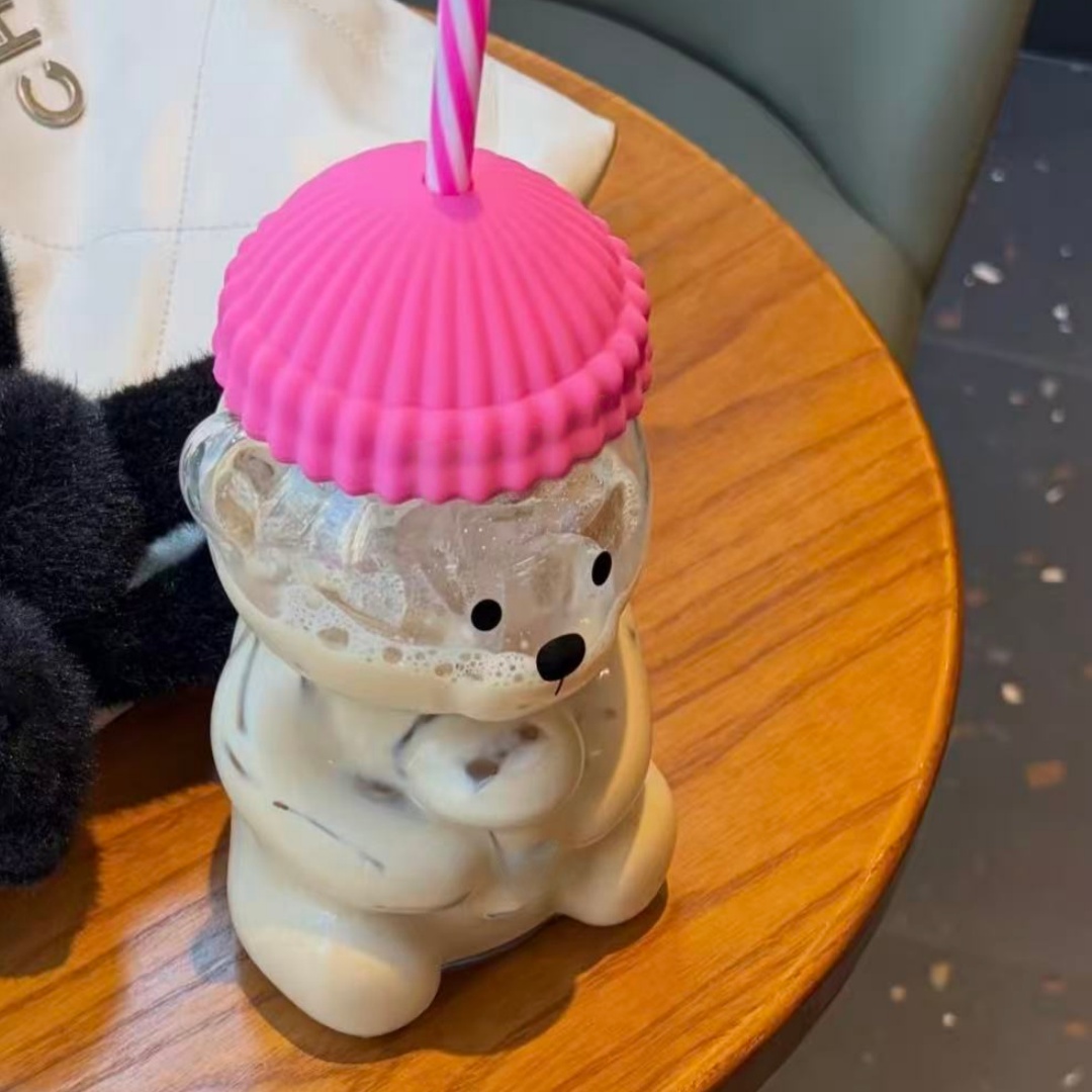 Bk Bear Shaped Glass Straw Cup - Espresso Shot Glass review and price