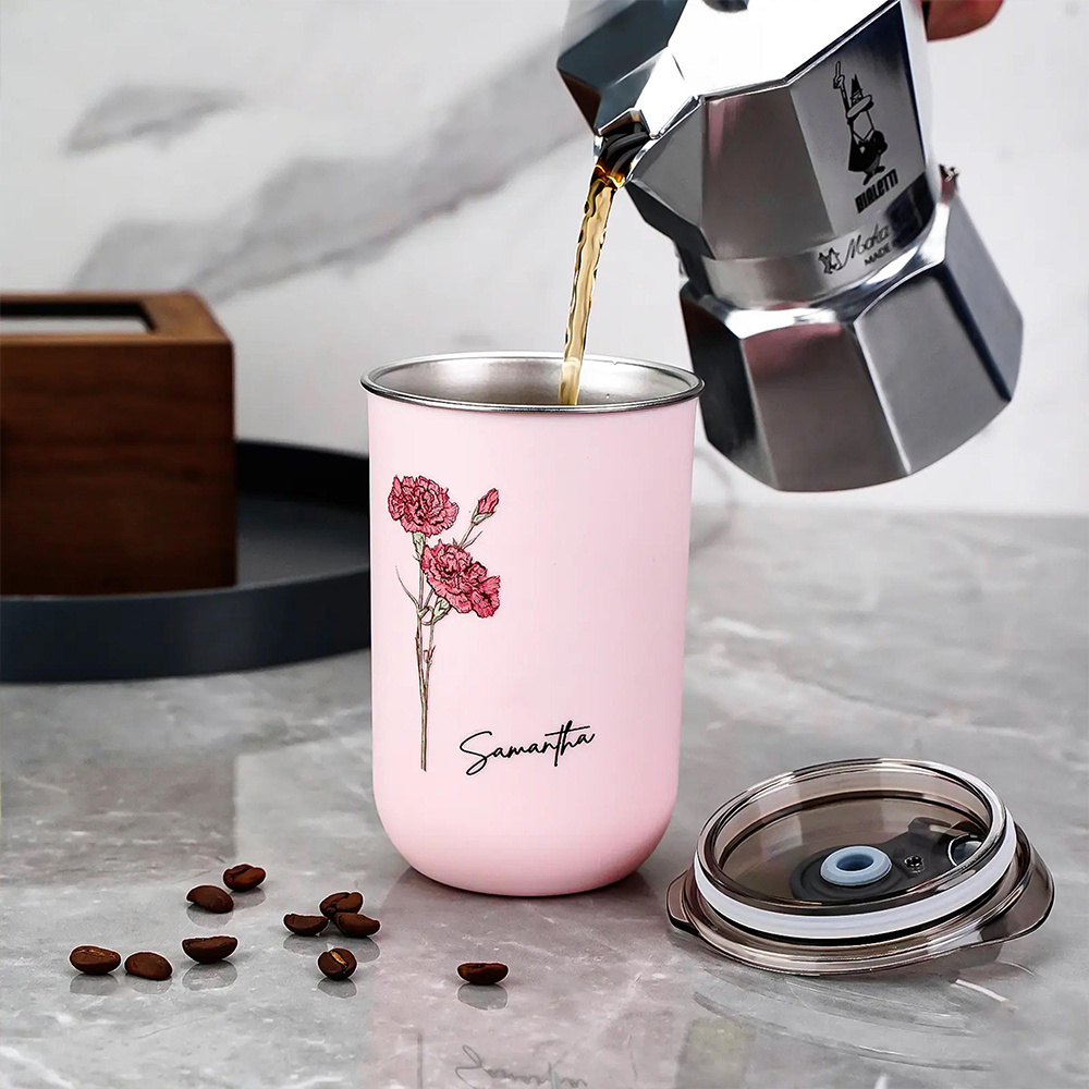 Personalized Birth Flower Coff - Coffee Equipment For Camping review and price