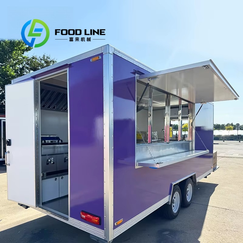 Custom Mobile Food Cart Traile - Coffee Van Equipment review and price