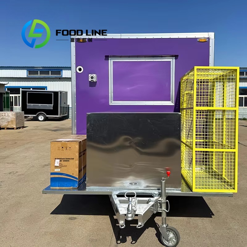 Custom Mobile Food Cart Traile - Coffee Van Equipment review and price