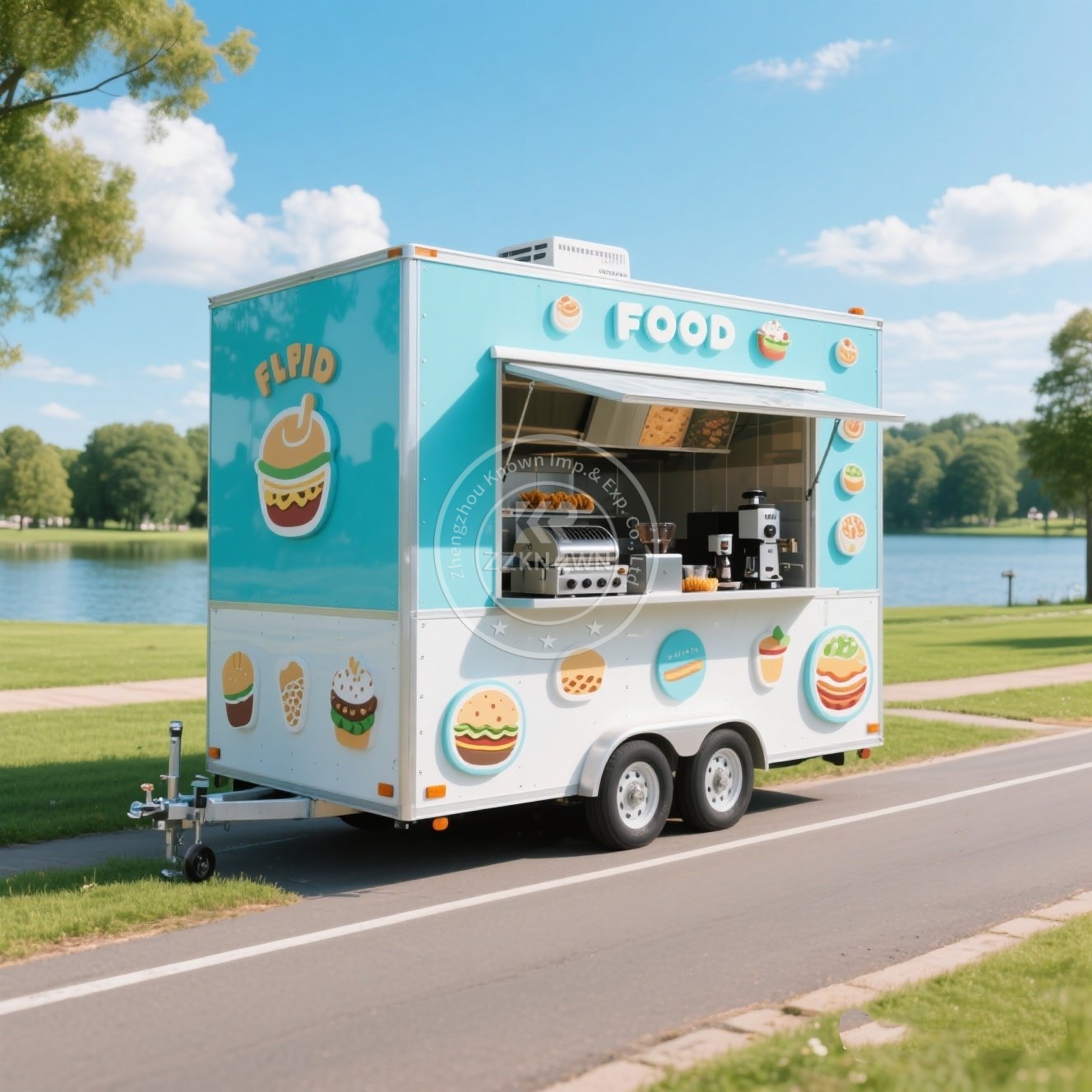 Food Trailer Truck Ice Cream C - Coffee Van Equipment review and price